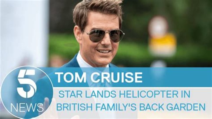 Tom Cruise Lands in London With Son Connor Cruise in Helicopter